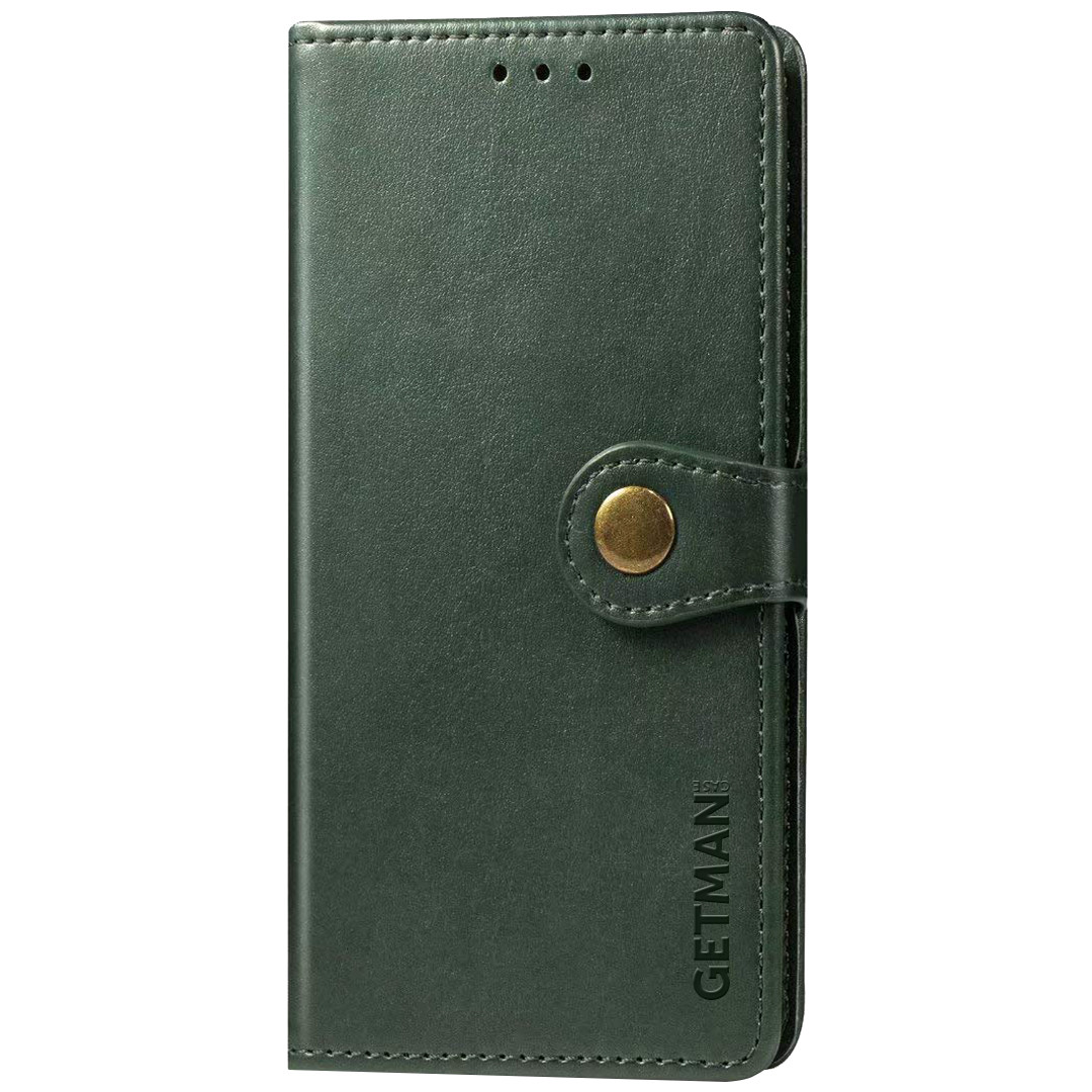 Кожаный чехол-книжка GETMAN Gallant (PU) для Xiaomi Redmi 13 4G / Poco M6 4G (Зеленый)