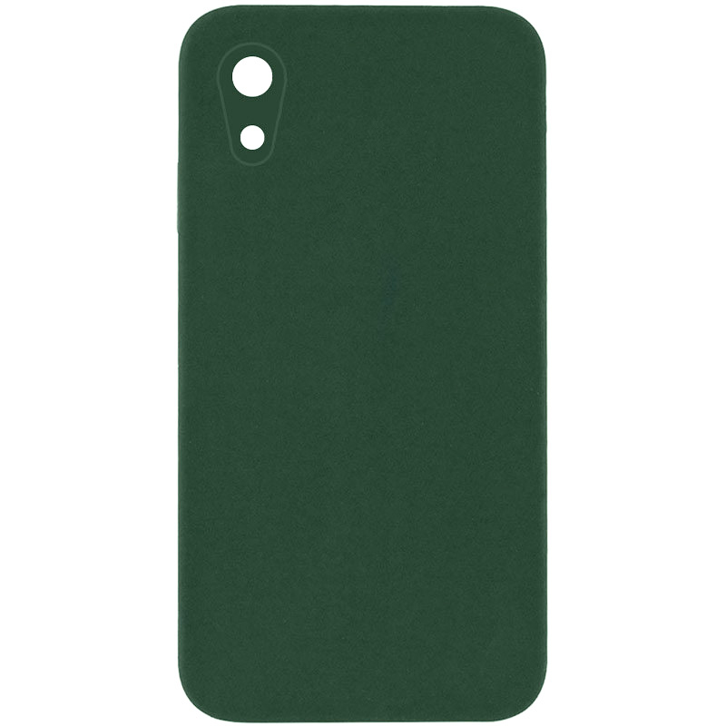 Silicone Case Square Full Camera Protective (AA) NOLOGO для Apple iPhone XR (6.1") (Зеленый / Cyprus Green)