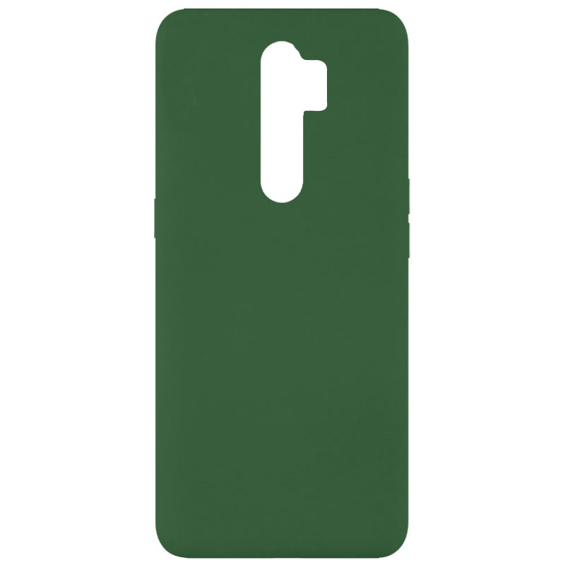 Чехол Silicone Cover Full without Logo (A) для Oppo A5 (2020) / Oppo A9 (2020) (Зеленый / Dark green)