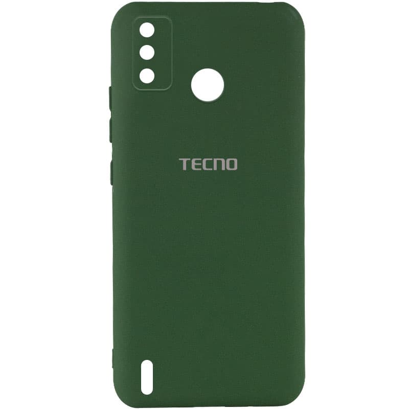 Чехол Silicone Cover My Color Full Camera (A) для TECNO Spark 6 Go (Зеленый / Dark green)