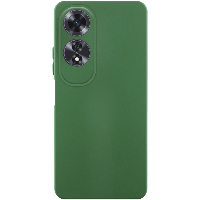 Чехол TPU GETMAN Liquid Silk Full Camera для Oppo A60 4G (Зеленый / Dark green)