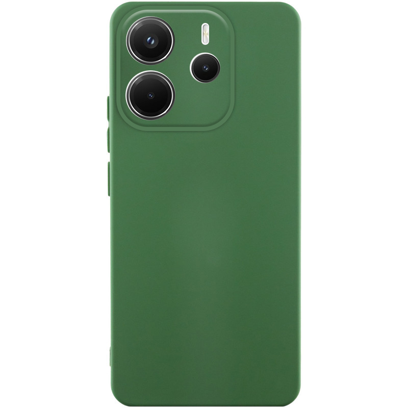 Чохол TPU GETMAN Liquid Silk Full Camera для Xiaomi Redmi Note 14 4G (Europe version) (Зелений / Dark green)
