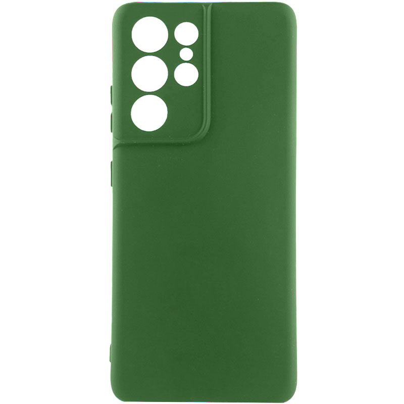 Чехол Silicone Cover Lakshmi Full Camera (AA) для Samsung Galaxy S22 Ultra (Зеленый / Dark green)