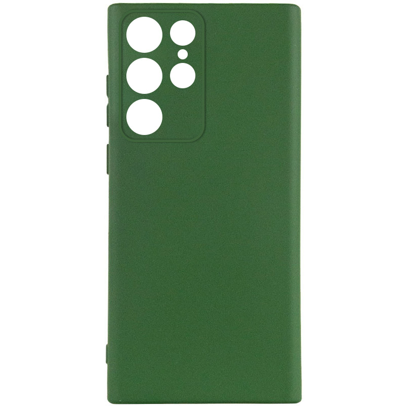 Чохол Silicone Cover Lakshmi Full Camera (AA) для Samsung Galaxy S24 Ultra (Зелений / Dark green)