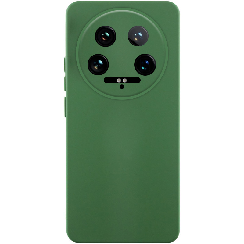 Чохол Silicone Cover Lakshmi Full Camera (AA) для Xiaomi 14 Ultra (Зелений / Dark green)