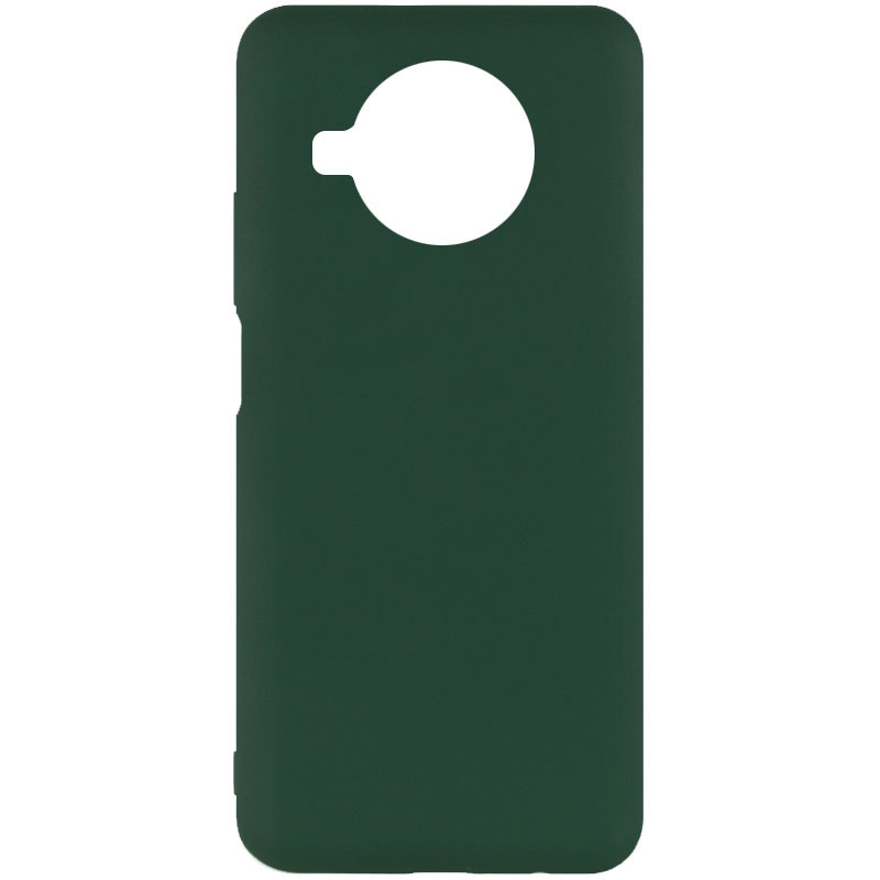 Чехол Silicone Cover Full without Logo (A) для Xiaomi Redmi Note 9 Pro 5G (Зеленый / Dark green)