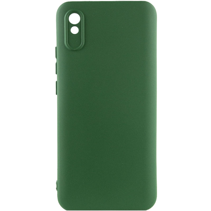 Чохол Silicone Cover Lakshmi Full Camera (AA) для Xiaomi Redmi 9A (Зелений / Dark green)