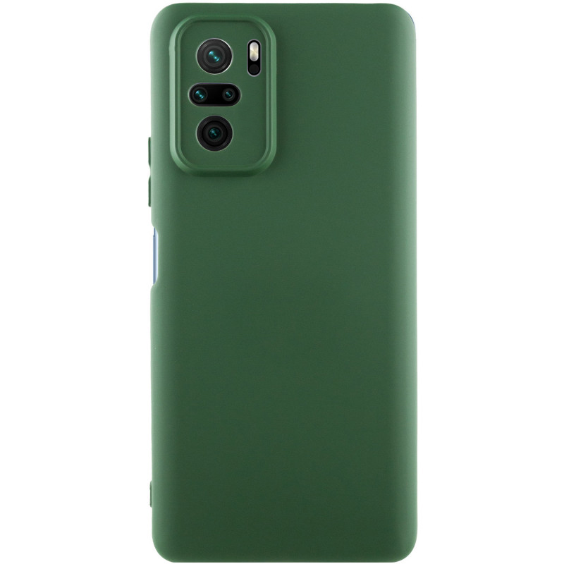 Чохол Silicone Cover Lakshmi Full Camera (AA) для Xiaomi Redmi Note 10 (Зелений / Dark green)