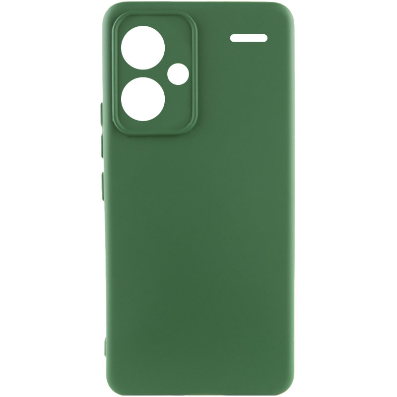 Чехол Silicone Cover Lakshmi Full Camera (AA) для Xiaomi Redmi Note 13 Pro+ (Зеленый / Dark green)