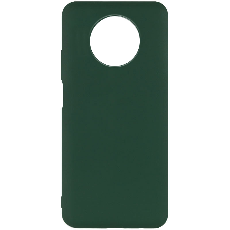 Чехол Silicone Cover Full without Logo (A) для Xiaomi Redmi Note 9 5G / Note 9T (Зеленый / Dark green)