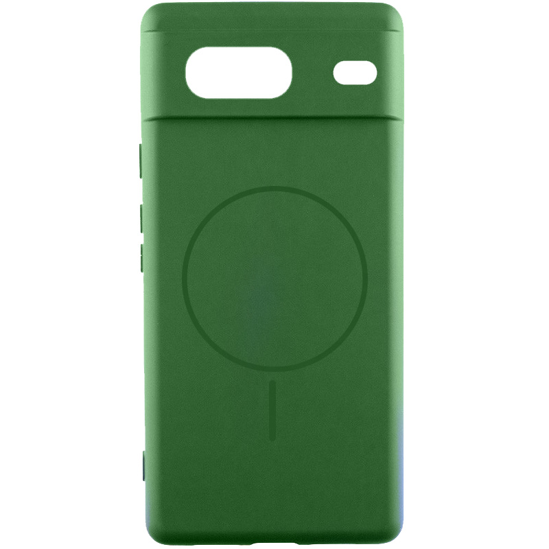 Чехол Silicone Cover Lakshmi Full Camera (AA) with MagFit для Google Pixel 8 (Зеленый / Dark green)