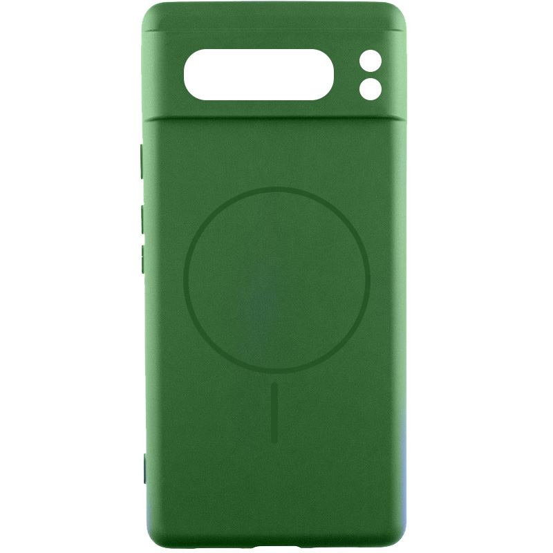 Чохол Silicone Cover Lakshmi Full Camera (AA) with MagFit для Google Pixel 8 Pro (Зелений / Dark green)