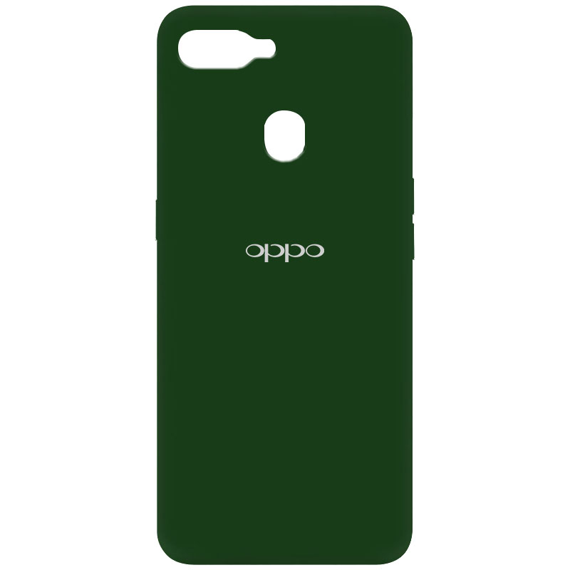 Чехол Silicone Cover My Color Full Protective (A) для Oppo A5s / Oppo A12 (Зеленый / Dark green)