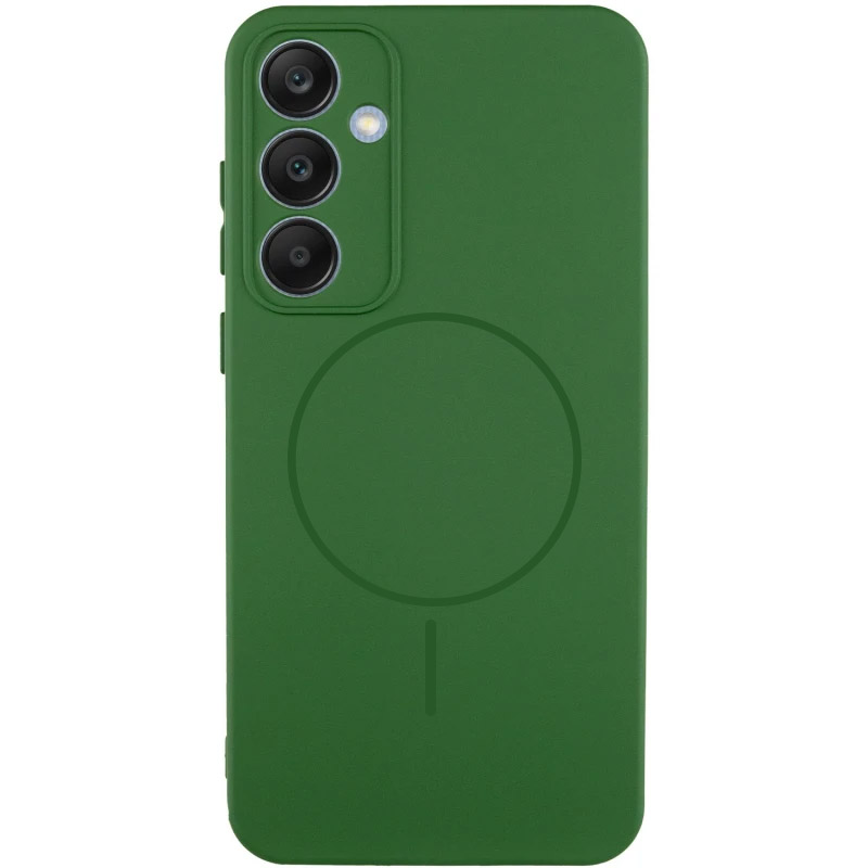 Чехол Silicone Cover Lakshmi Full Camera (AA) with MagFit для Samsung Galaxy S23 FE (Зеленый / Dark green)