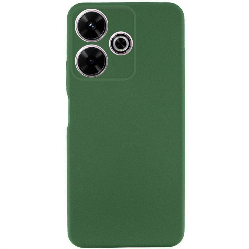 Чохол TPU GETMAN Liquid Silk для Xiaomi Redmi 13 4G / Poco M6 4G (Зелений / Dark green)