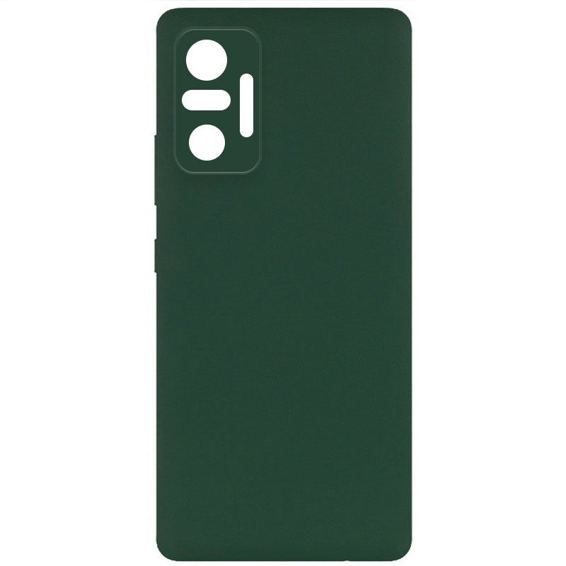 Чехол Silicone Cover Full Camera without Logo (A) для Xiaomi Redmi Note 10 Pro / 10 Pro Max (Зеленый / Dark green)