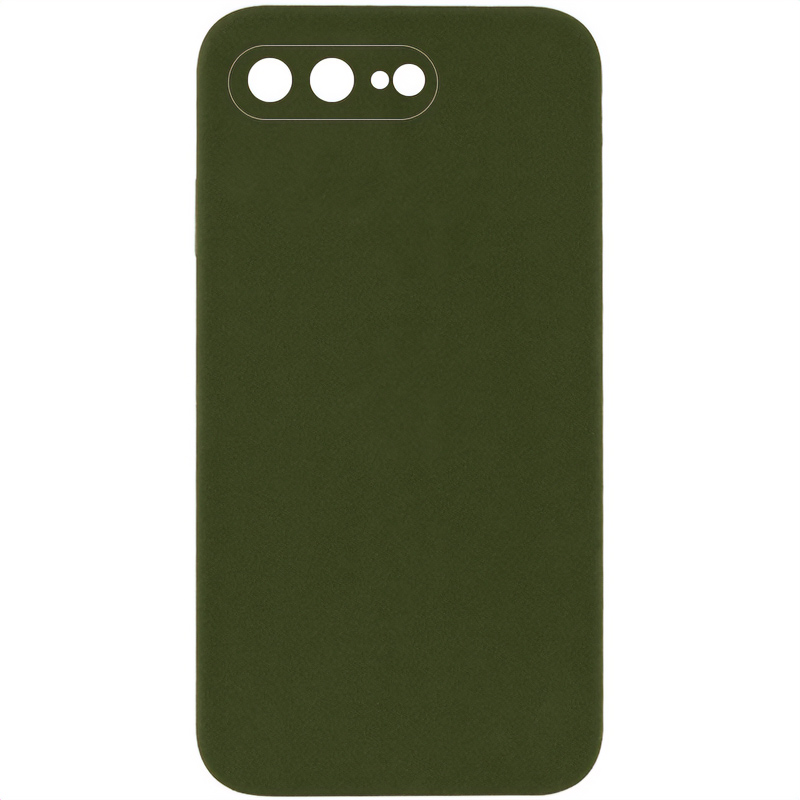 Silicone Case Square Full Camera Protective (AA) NOLOGO для Apple iPhone 7 plus (5.5') (Зеленый / Dark Olive)