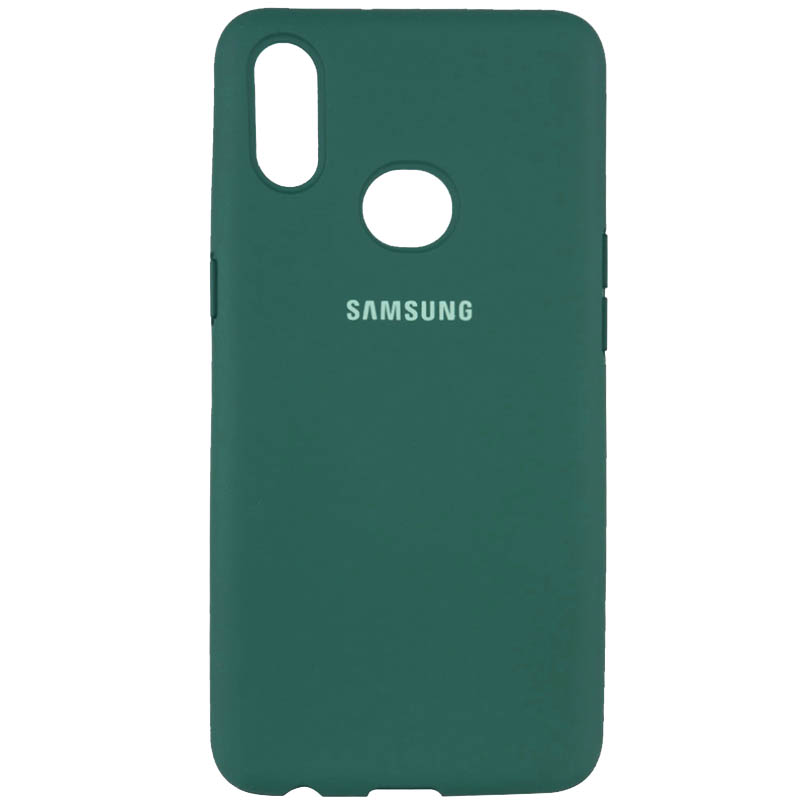 Чехол Silicone Cover Full Protective (AA) для Samsung Galaxy A10s (Зеленый / Pine green)