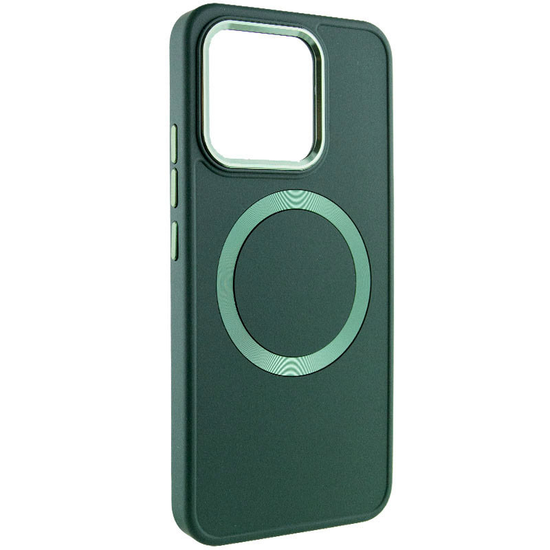 TPU чохол Bonbon Metal Style with MagSafe для Xiaomi Redmi Note 13 Pro+ (Зелений / Pine green)