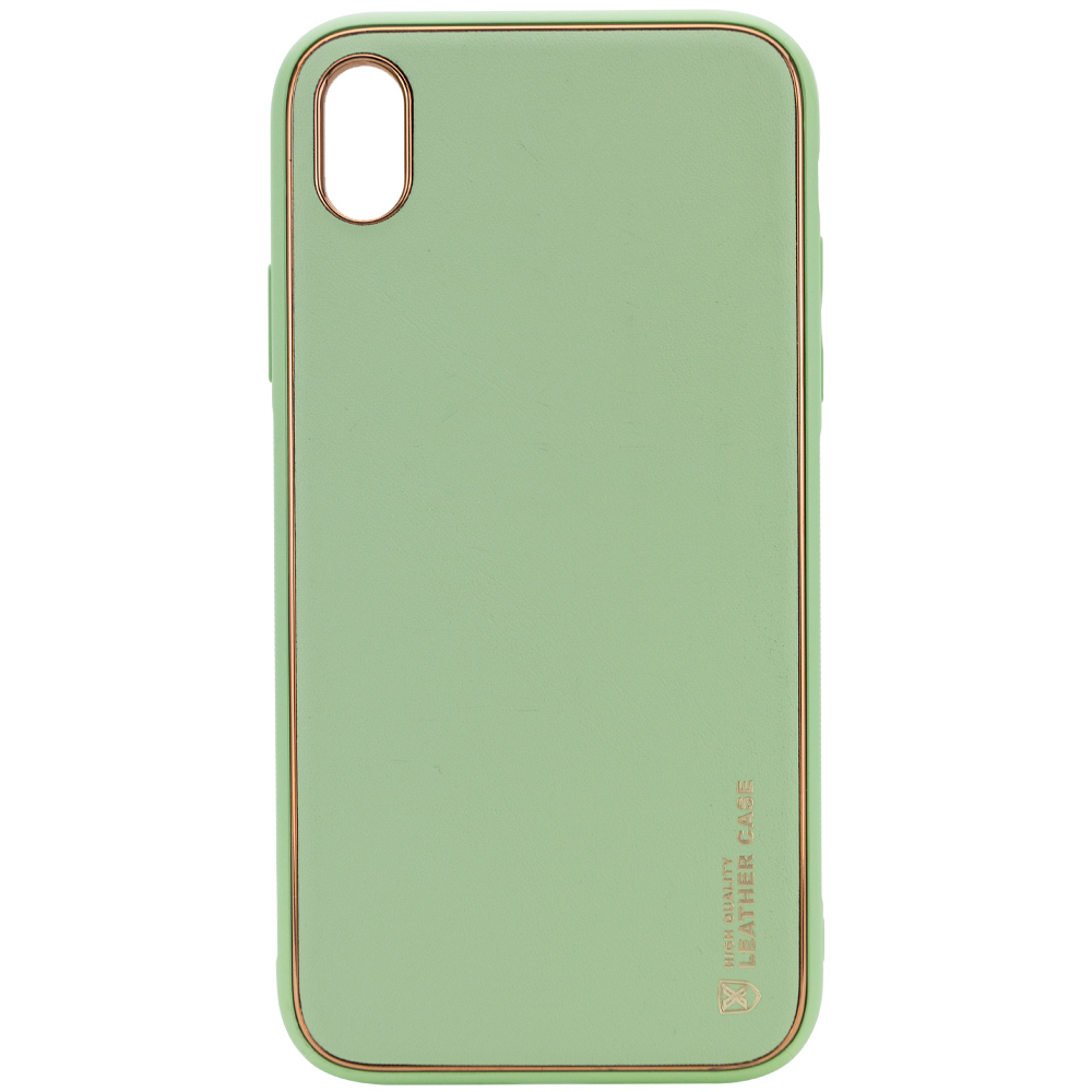 Шкіряний чохол Xshield для Apple iPhone XR (6.1") (Зелений / Pistachio)