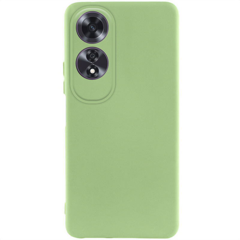 Чехол TPU GETMAN Liquid Silk Full Camera для Oppo A60 4G (Зеленый / Pistachio)