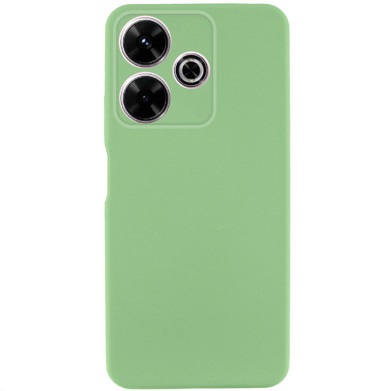 Чехол TPU GETMAN Liquid Silk Full Camera для Xiaomi Redmi 13 4G / Poco M6 4G (Зеленый / Pistachio)