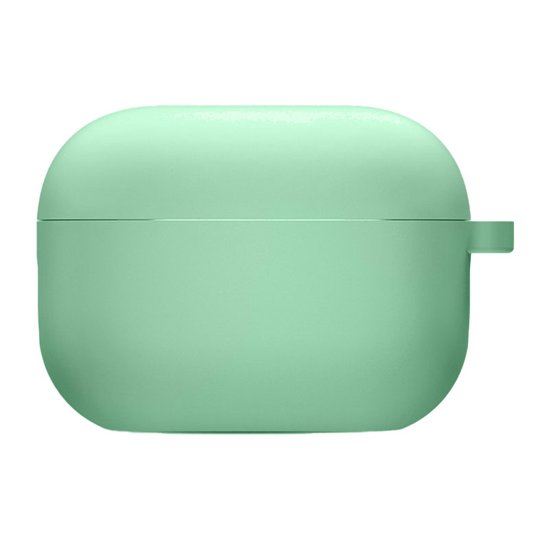 Силиконовый футляр с микрофиброй для наушников Airpods Pro (Зеленый / Spearmint)
