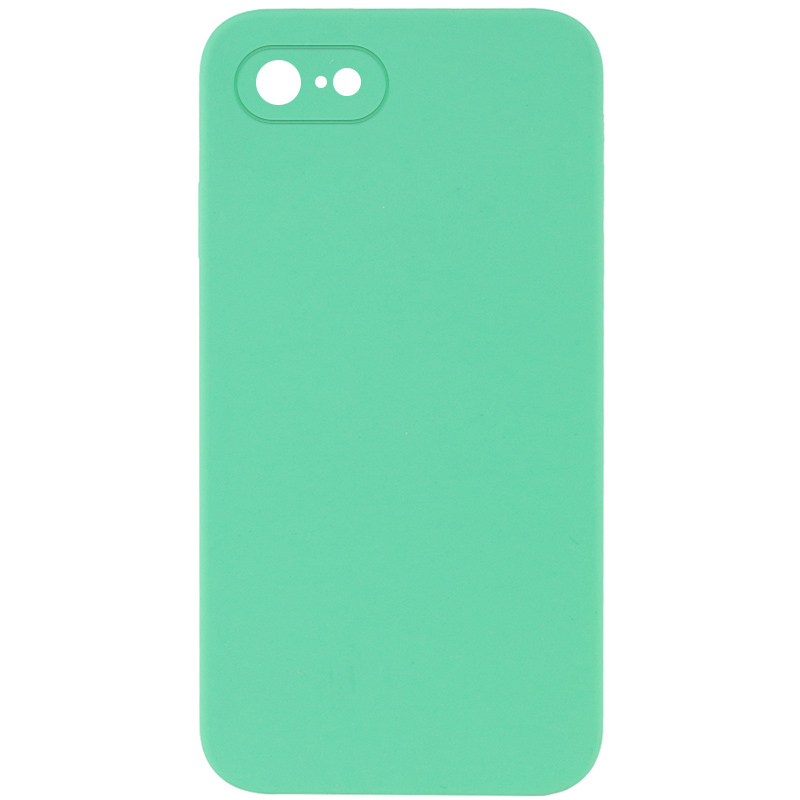 Silicone Case Square Full Camera Protective (AA) NOLOGO для Apple iPhone 7 / 8 / SE (2020) (4.7") (Зеленый / Spearmint)