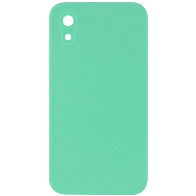 Silicone Case Square Full Camera Protective (AA) NOLOGO для Apple iPhone XR (6.1") (Зеленый / Spearmint)