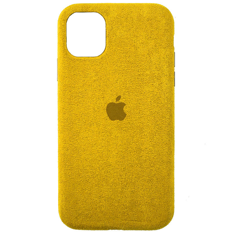 Чехол ALCANTARA Case Full для Apple iPhone 12 Pro / 12 (6.1") (Желтый)