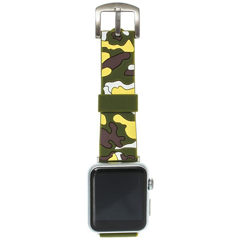 Силіконовий ремінець для Apple Watch камо 42/44mm (Жовтий)