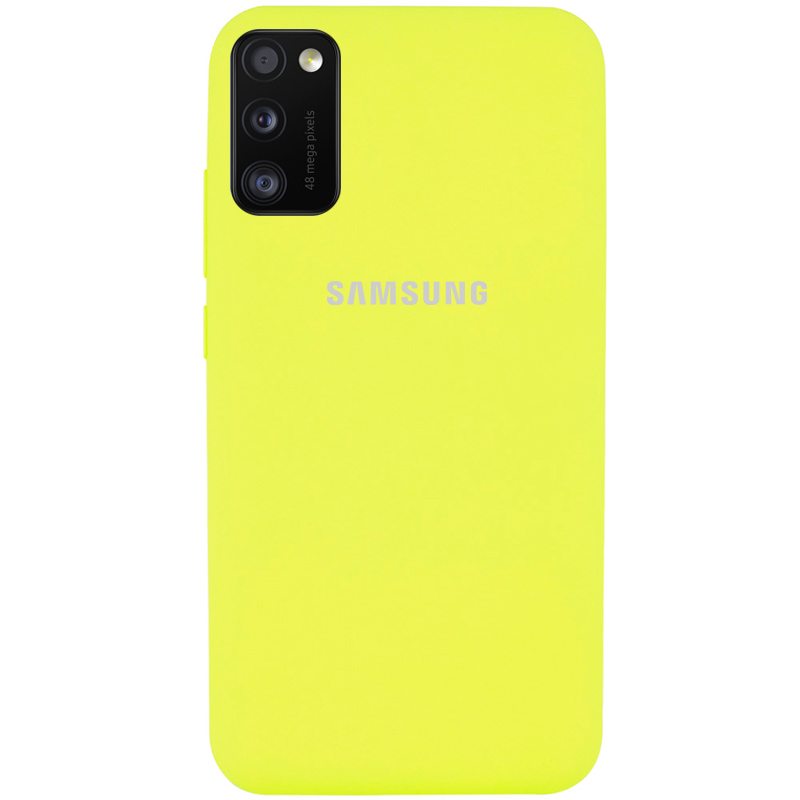 Чехол Silicone Cover Full Protective (AA) для Samsung Galaxy A41 (Желтый / Flash)