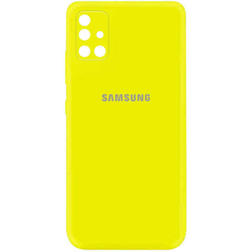 Чехол Silicone Cover My Color Full Camera (A) для Samsung Galaxy A51 (Желтый / Flash)