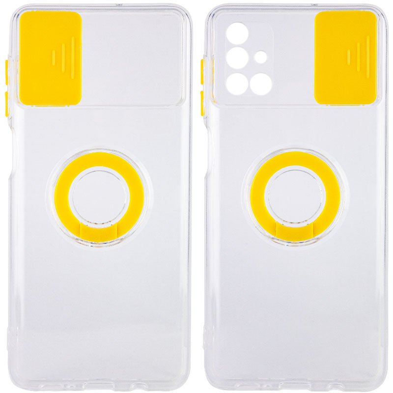 Чехол Camshield ColorRing TPU со шторкой для камеры для Samsung Galaxy M51 (Желтый)