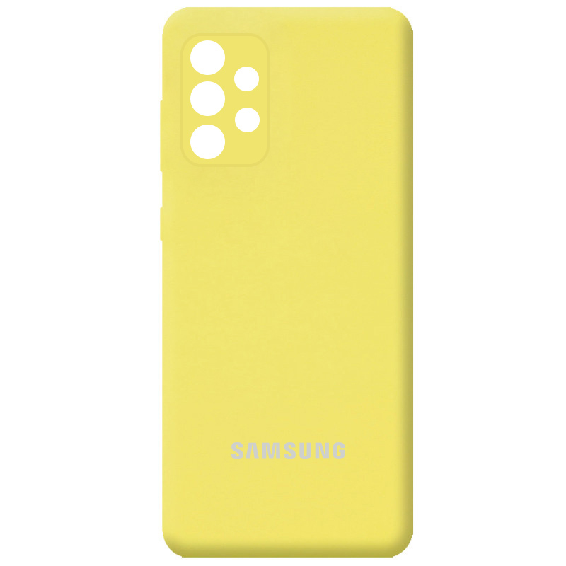 Чехол Silicone Cover Full Camera (AA) для Samsung Galaxy A32 4G (Желтый / Yellow)