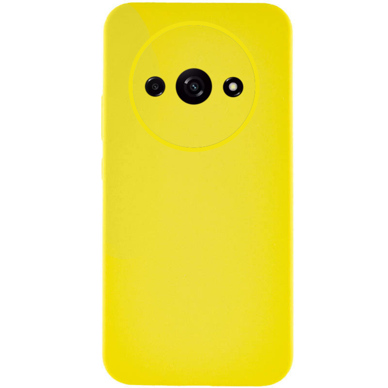 Чехол Silicone Cover Lakshmi Full Camera (AAA) для Xiaomi Redmi A3 (Желтый / Yellow)